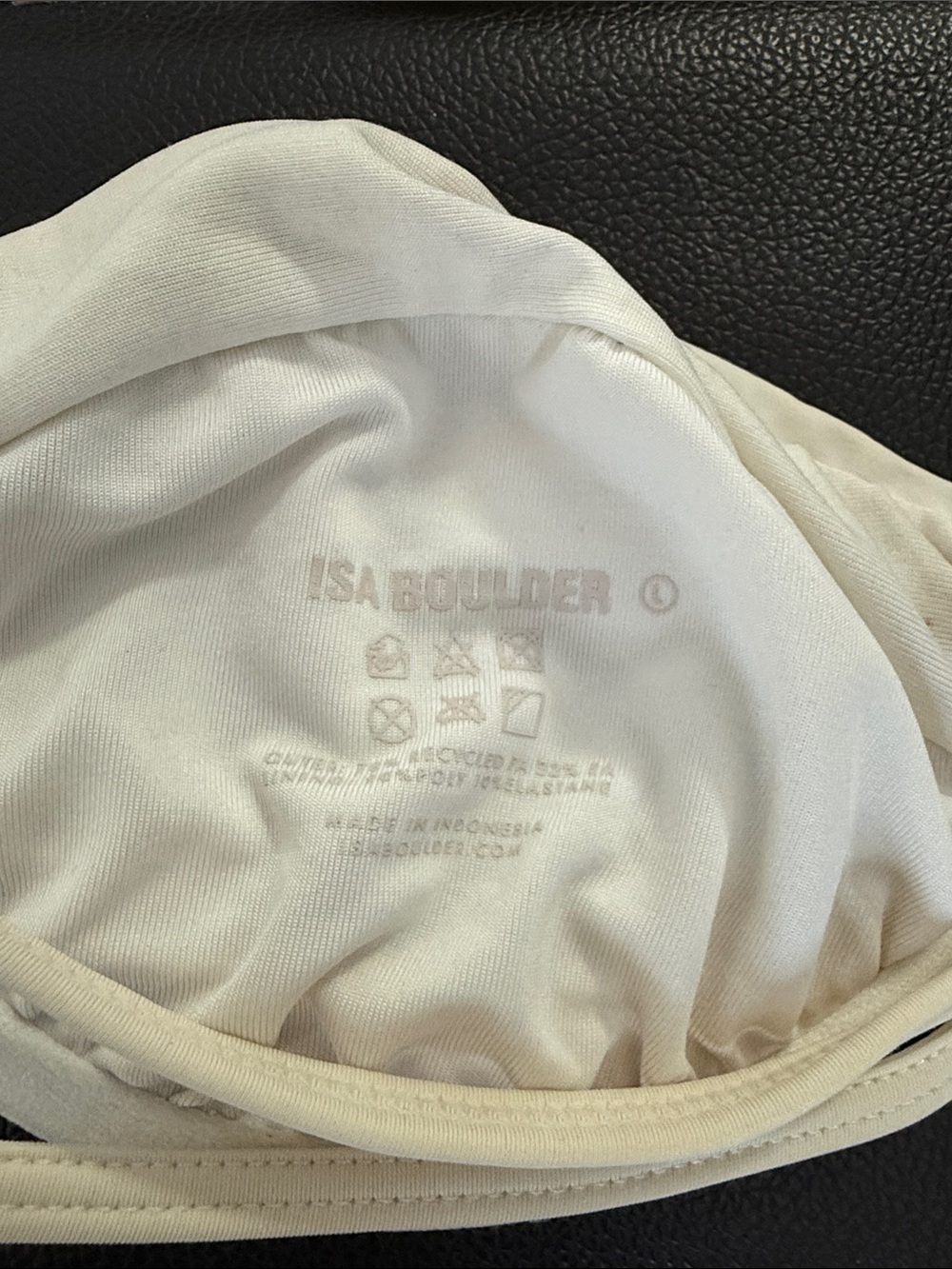 Isa Boulder Cream Ruched Bikini Set - Picture 3 of 10